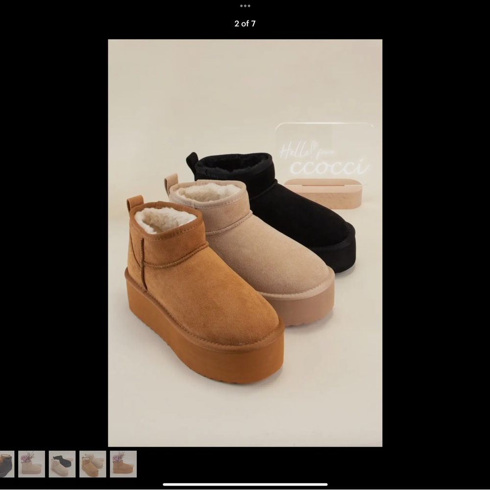 Soda benji-m tan platform, faux fur boot. New with box. - Picture 3 of 8
